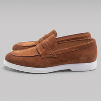 Herren Wildleder-Loafer mit weißer Sohle | Egbert