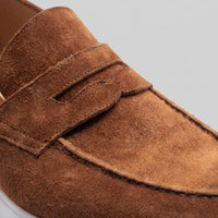 Herren Wildleder-Loafer mit weißer Sohle | Egbert