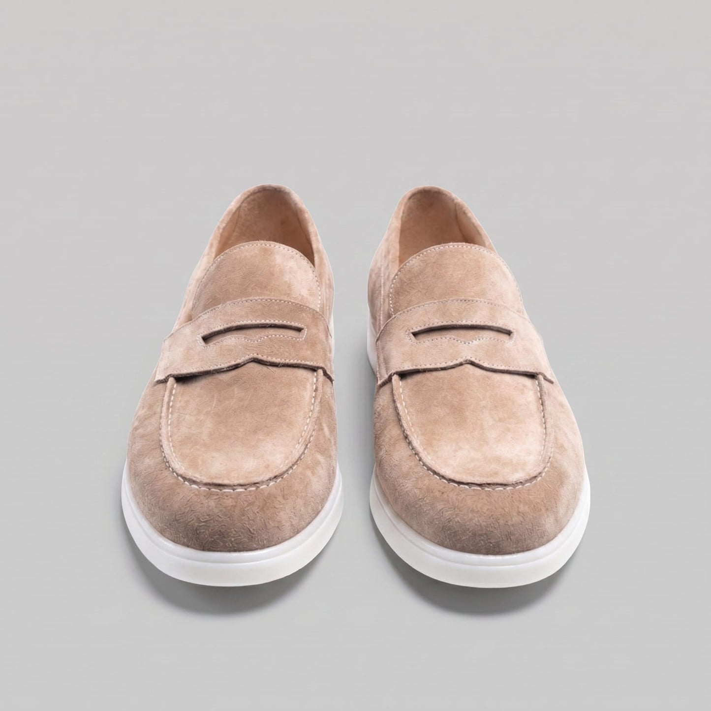 Herren Wildleder-Loafer mit weißer Sohle | Egbert_5