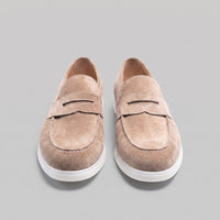 Herren Wildleder-Loafer mit weißer Sohle | Egbert