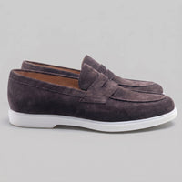 Herren Wildleder-Loafer mit weißer Sohle | Egbert