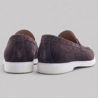 Herren Wildleder-Loafer mit weißer Sohle | Egbert