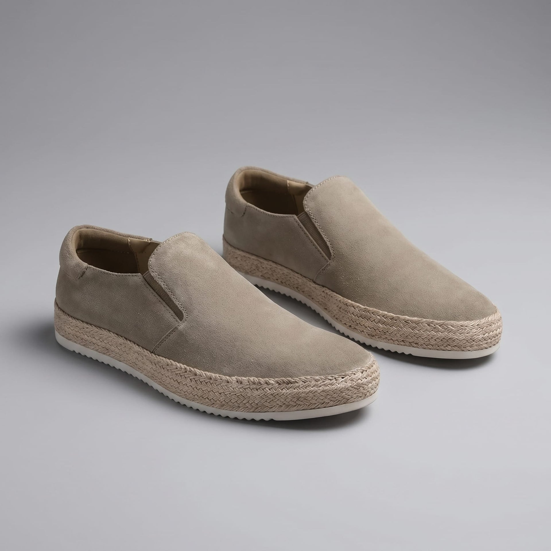 Herren Wildlederslipper mit Jutesohle | Laurentius