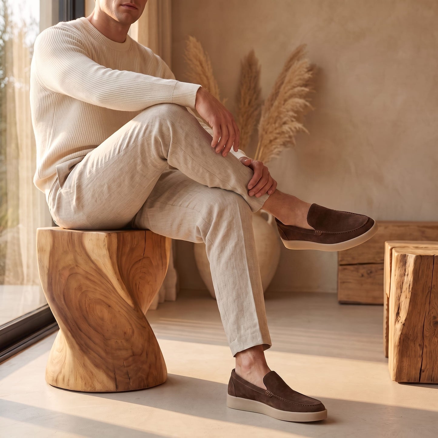 Herren Wildlederloafer mit Mokassinnaht | Ehrenfried_18