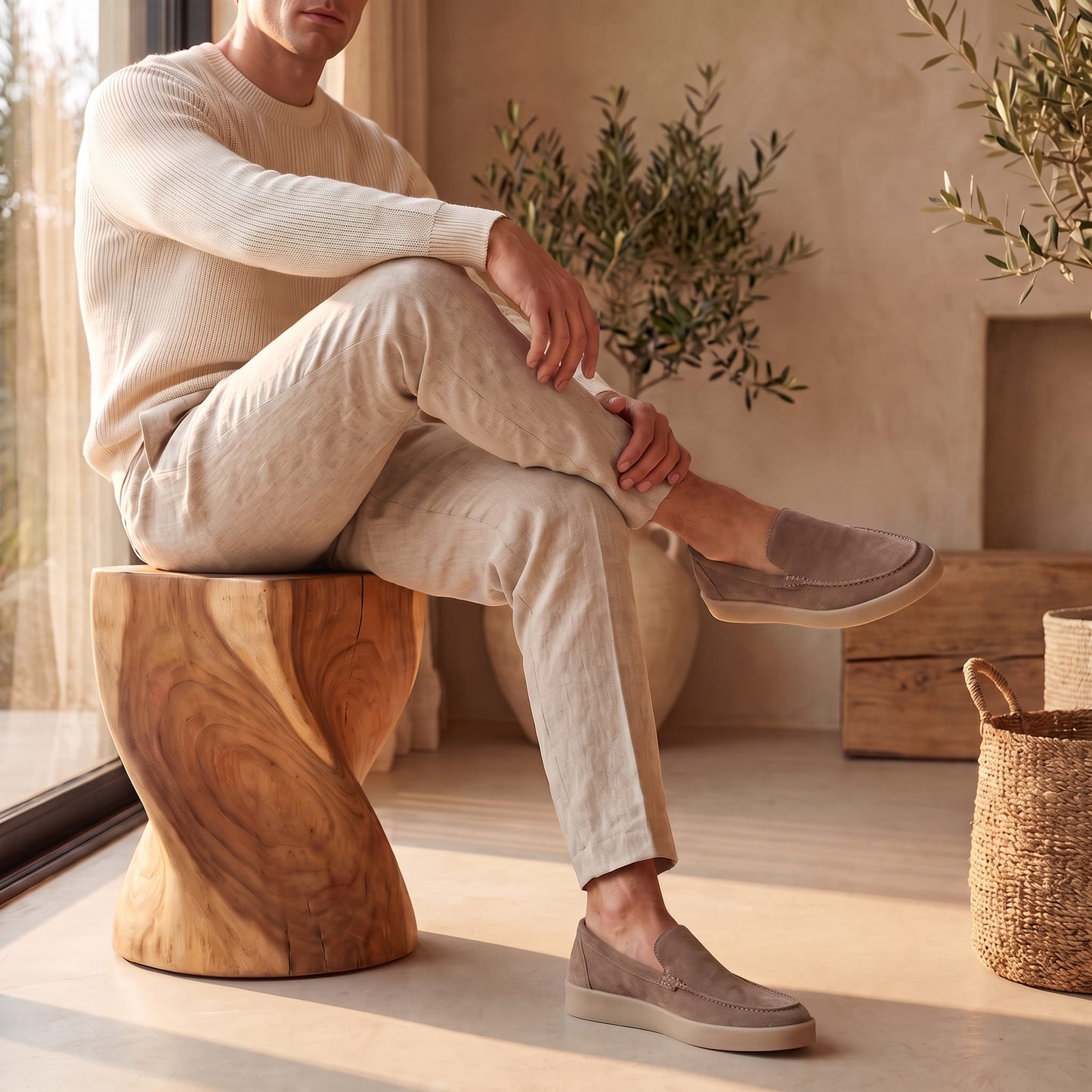Herren Wildlederloafer mit Mokassinnaht | Ehrenfried_24