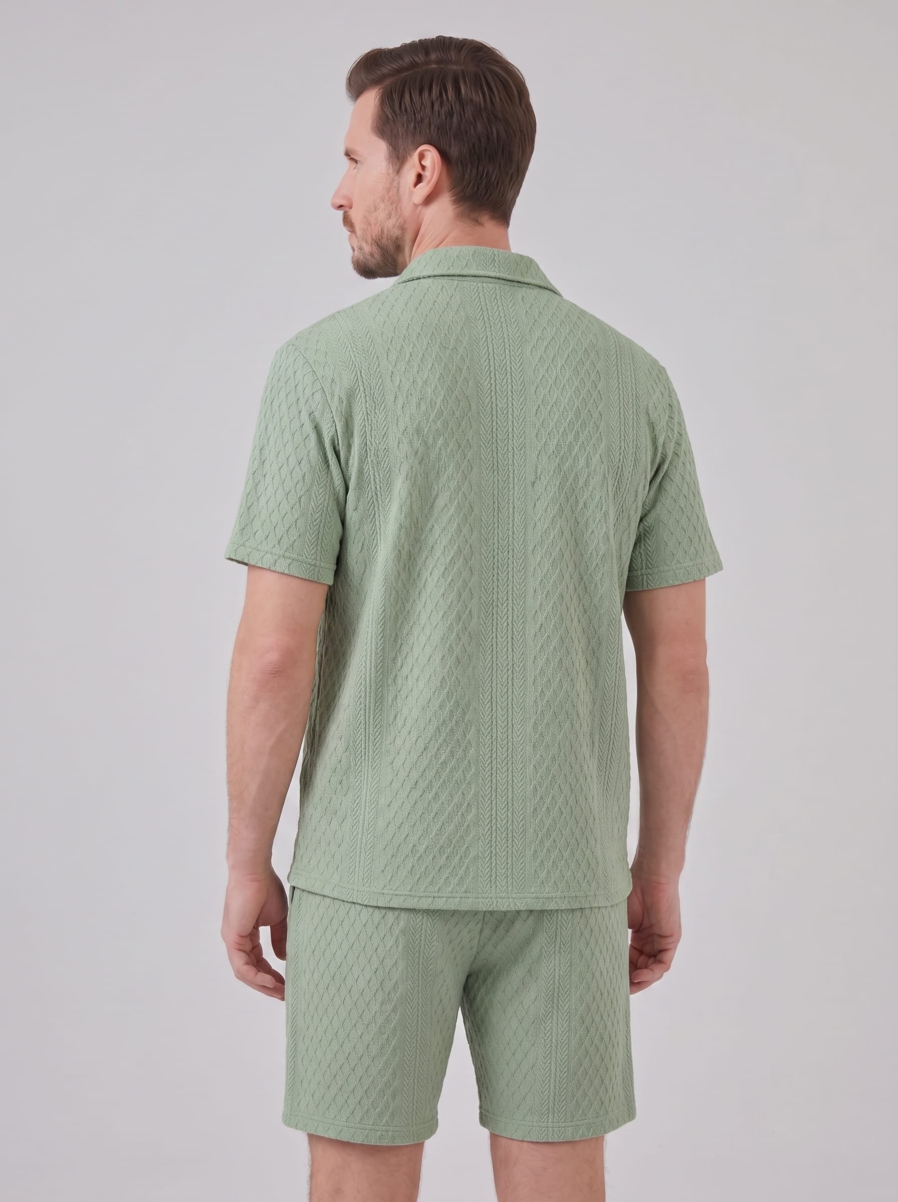 Herren Strukturstrick-Set mit Rautenmuster | Dominik