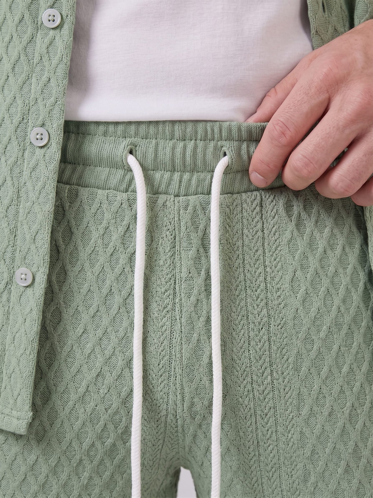 Herren Strukturstrick-Set mit Rautenmuster | Dominik_14