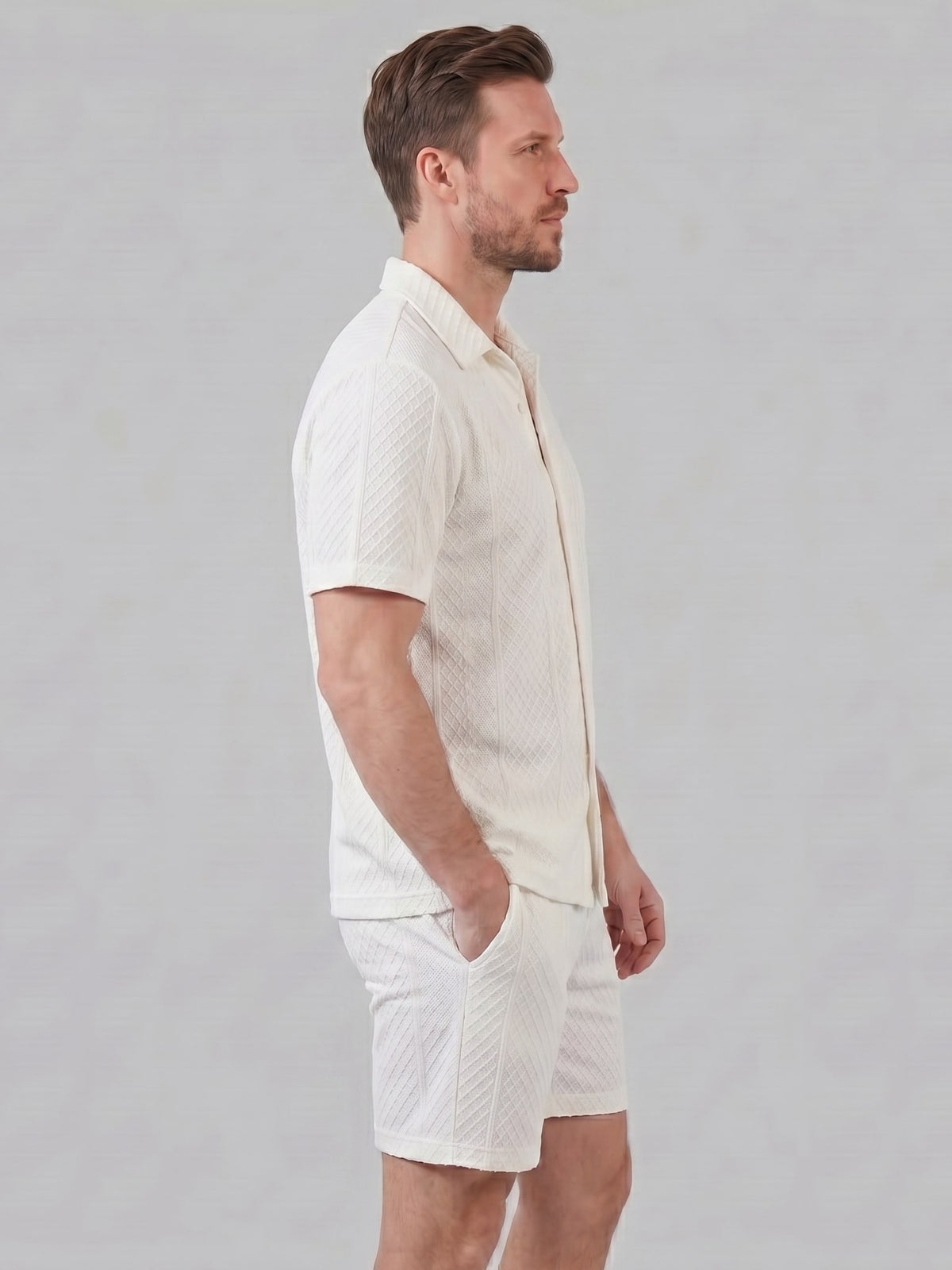 Herren Strukturstrick-Set mit Rautenmuster | Dominik_2