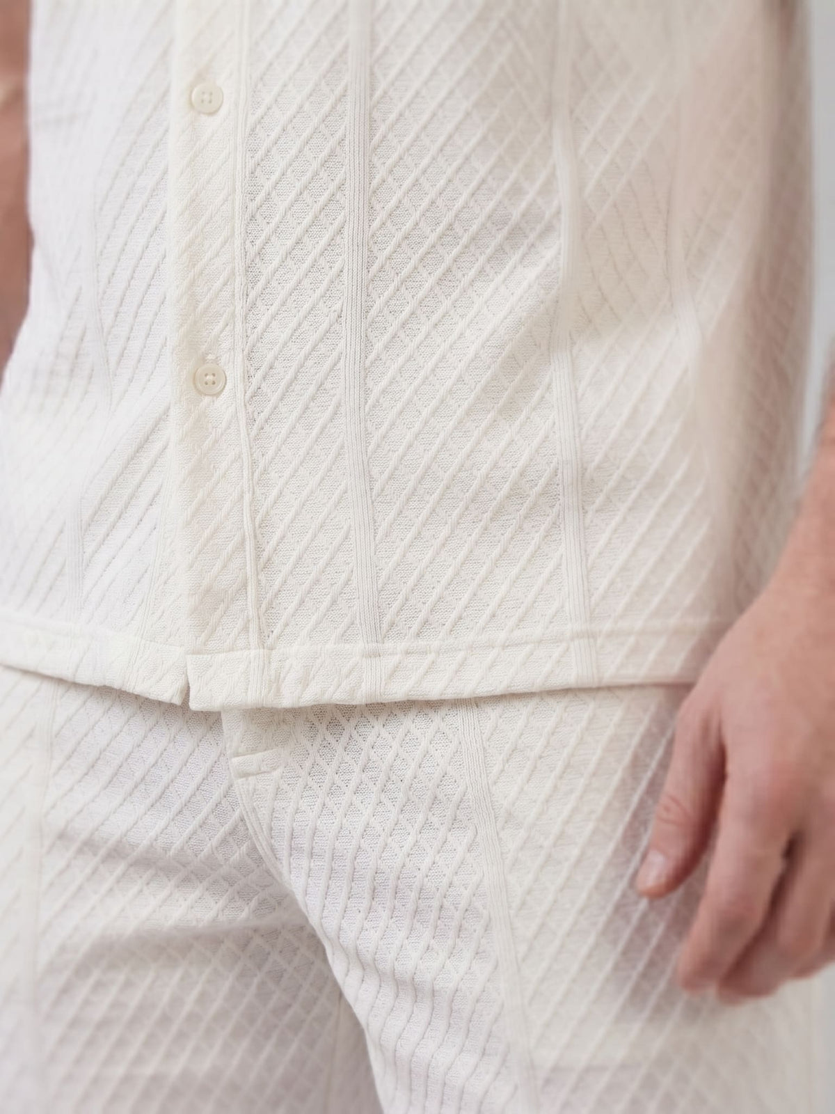 Herren Strukturstrick-Set mit Rautenmuster | Dominik