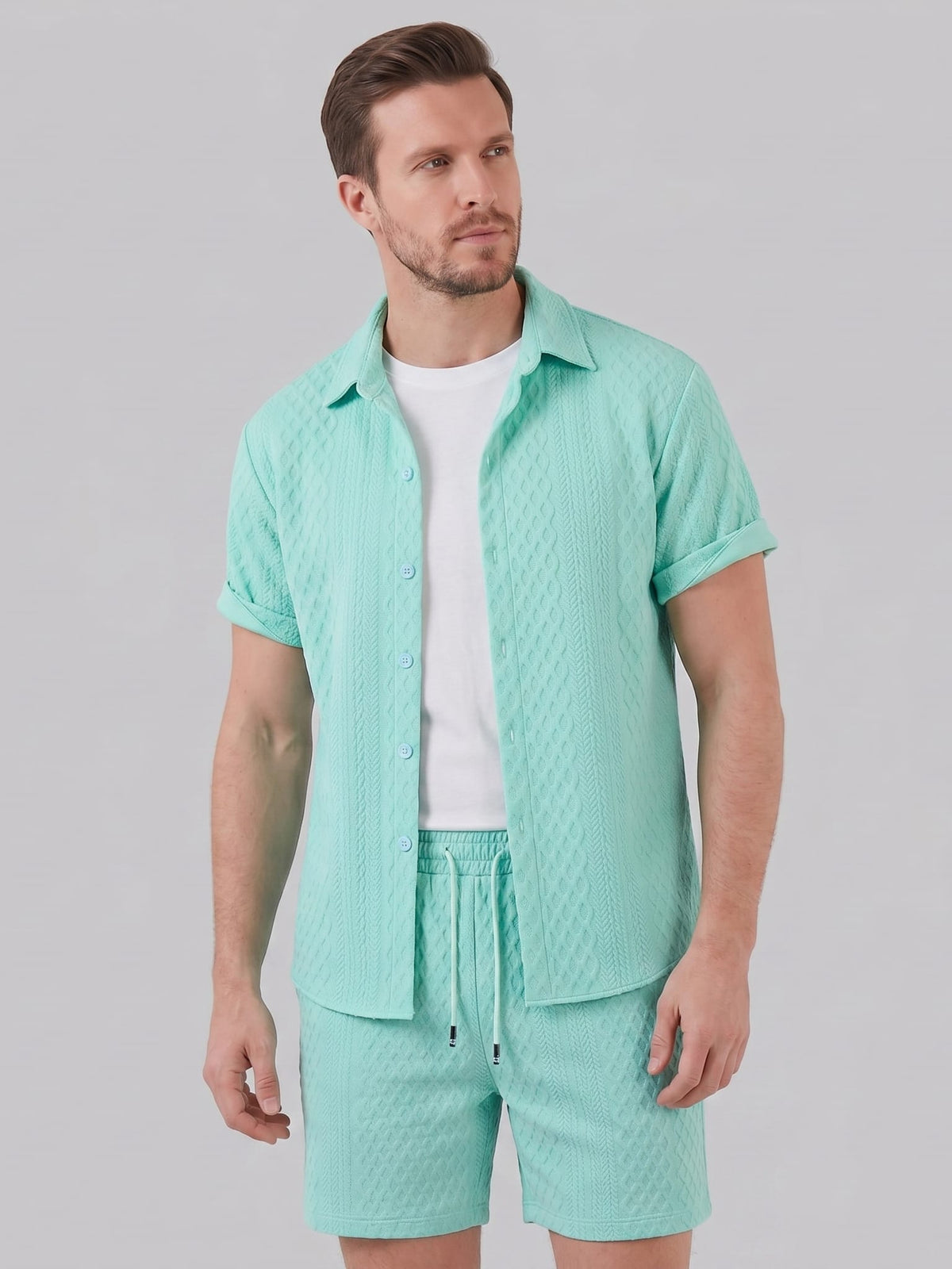 Herren Strukturstrick-Set mit Rautenmuster | Dominik_6