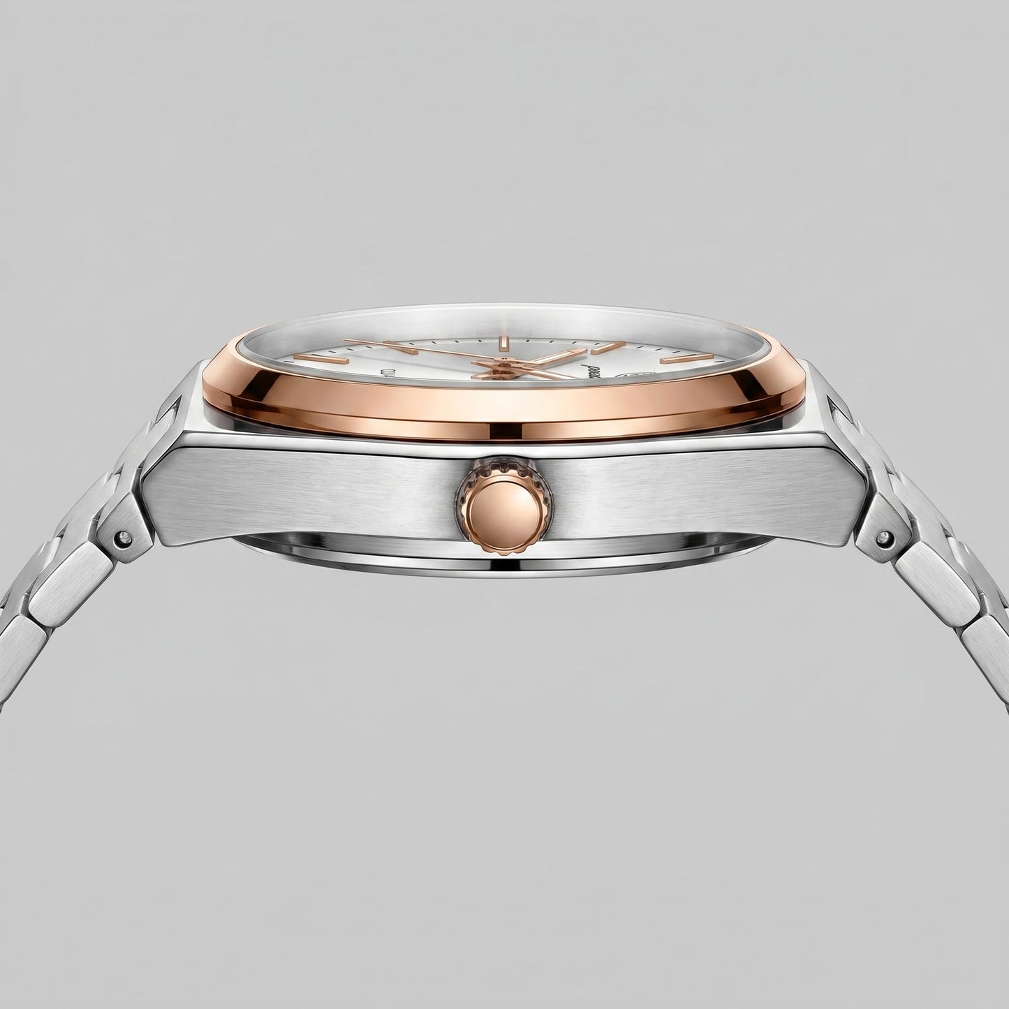 Herren Armbanduhr mit Edelstahlarmband und Tag-Datum-Anzeige | Heiner_12