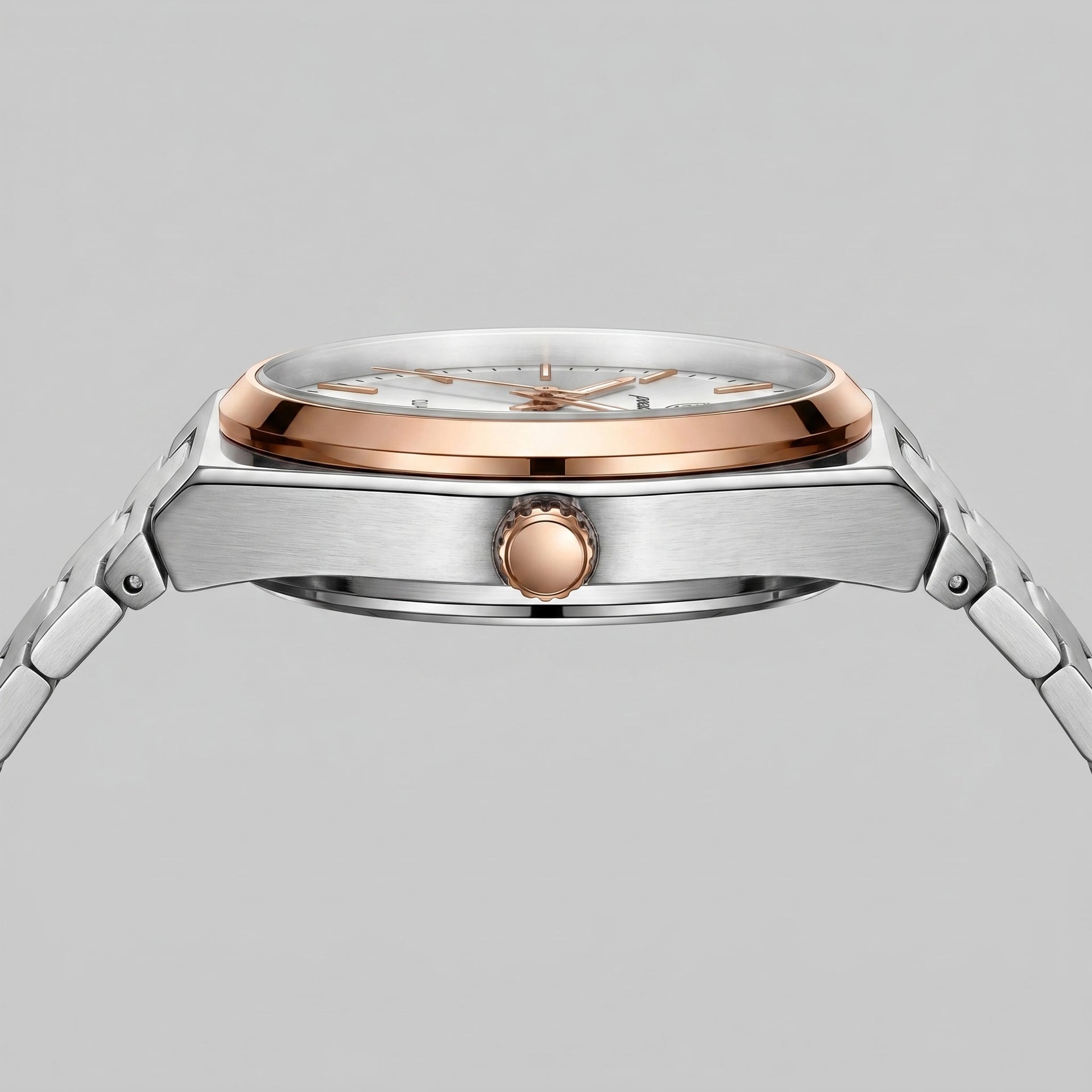 Herren Armbanduhr mit Edelstahlarmband und Tag-Datum-Anzeige | Heiner