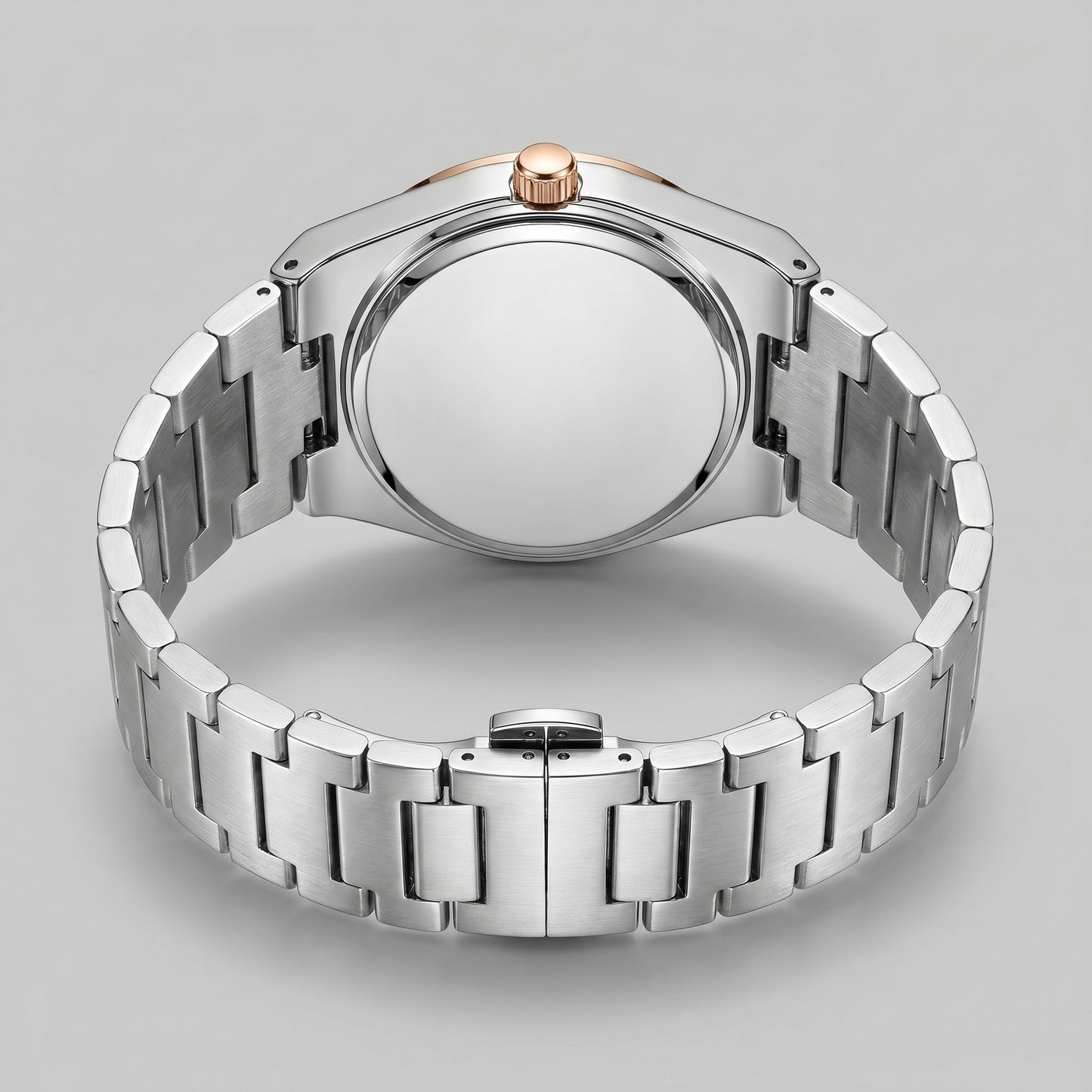 Herren Armbanduhr mit Edelstahlarmband und Tag-Datum-Anzeige | Heiner_13