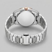 Herren Armbanduhr mit Edelstahlarmband und Tag-Datum-Anzeige | Heiner