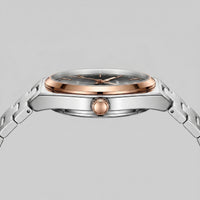 Herren Armbanduhr mit Edelstahlarmband und Tag-Datum-Anzeige | Heiner