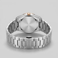 Herren Armbanduhr mit Edelstahlarmband und Tag-Datum-Anzeige | Heiner