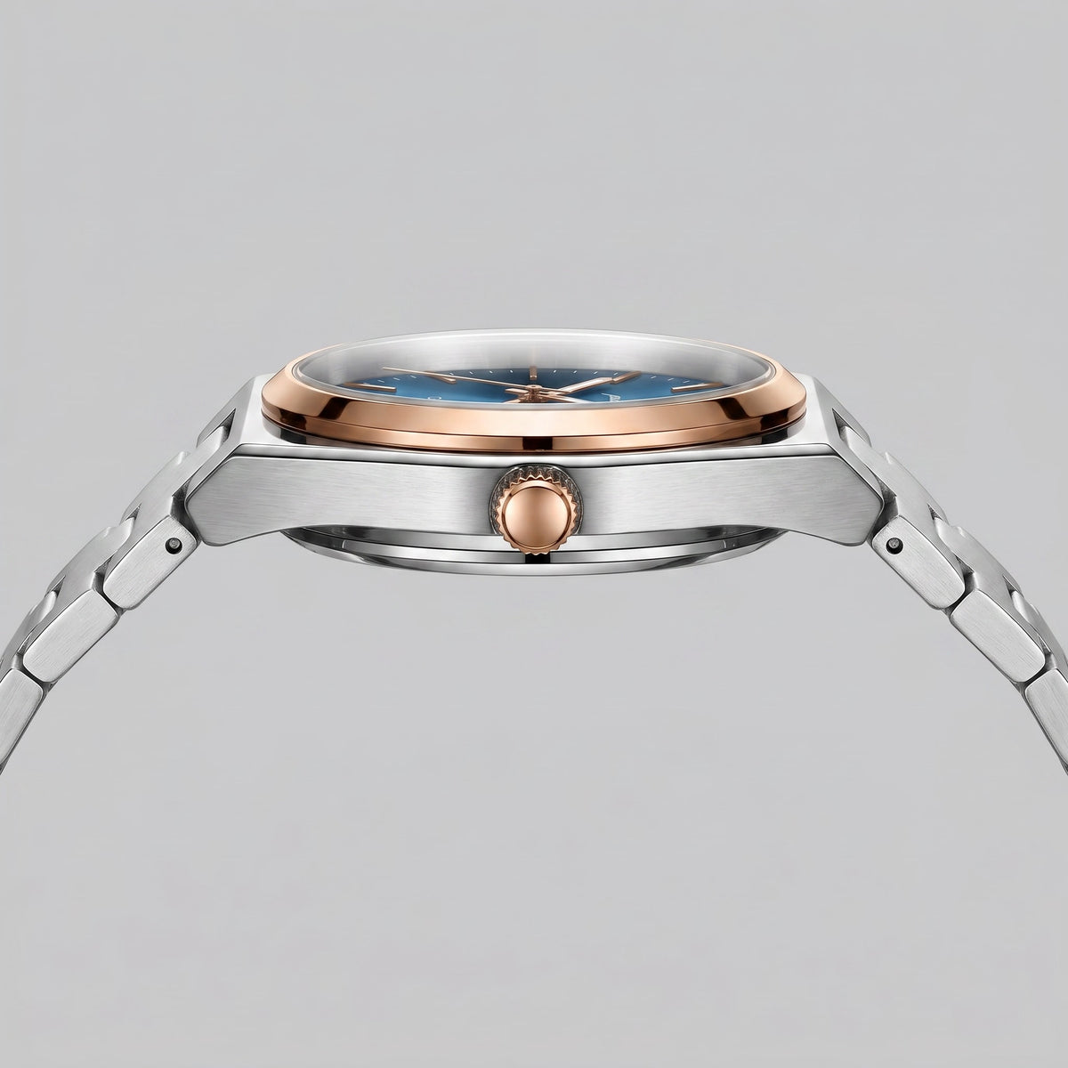 Herren Armbanduhr mit Edelstahlarmband und Tag-Datum-Anzeige | Heiner