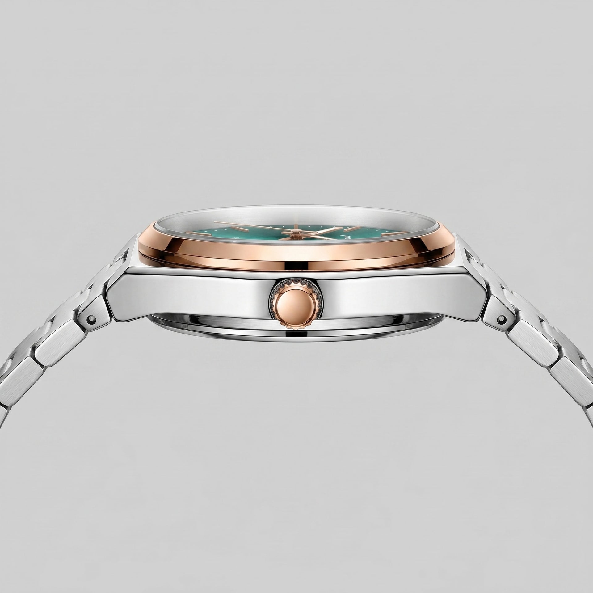 Herren Armbanduhr mit Edelstahlarmband und Tag-Datum-Anzeige | Heiner