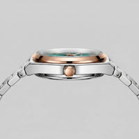 Herren Armbanduhr mit Edelstahlarmband und Tag-Datum-Anzeige | Heiner