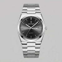 Herren Armbanduhr mit Edelstahlarmband und Tag-Datum-Anzeige | Heiner