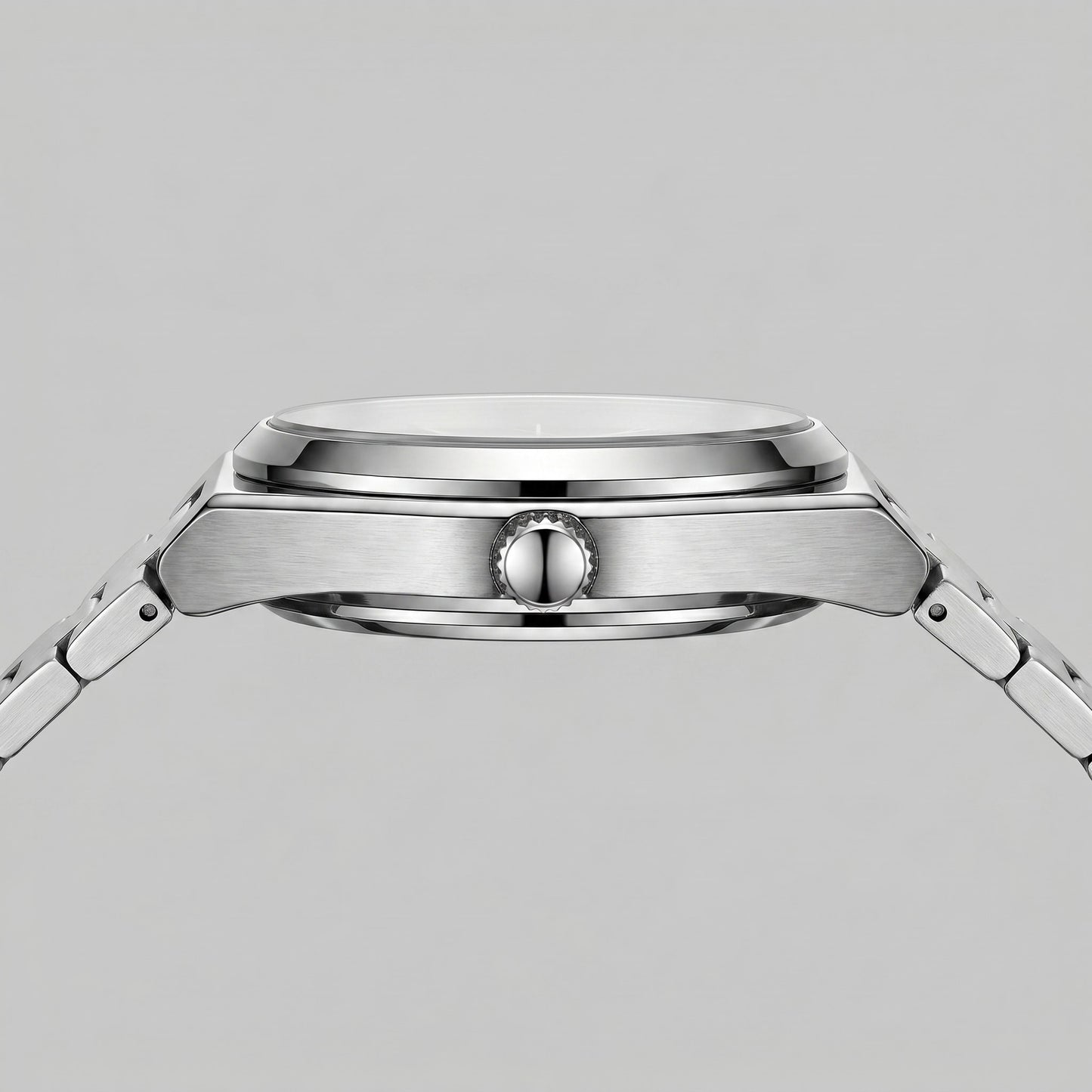 Herren Armbanduhr mit Edelstahlarmband und Tag-Datum-Anzeige | Heiner_27