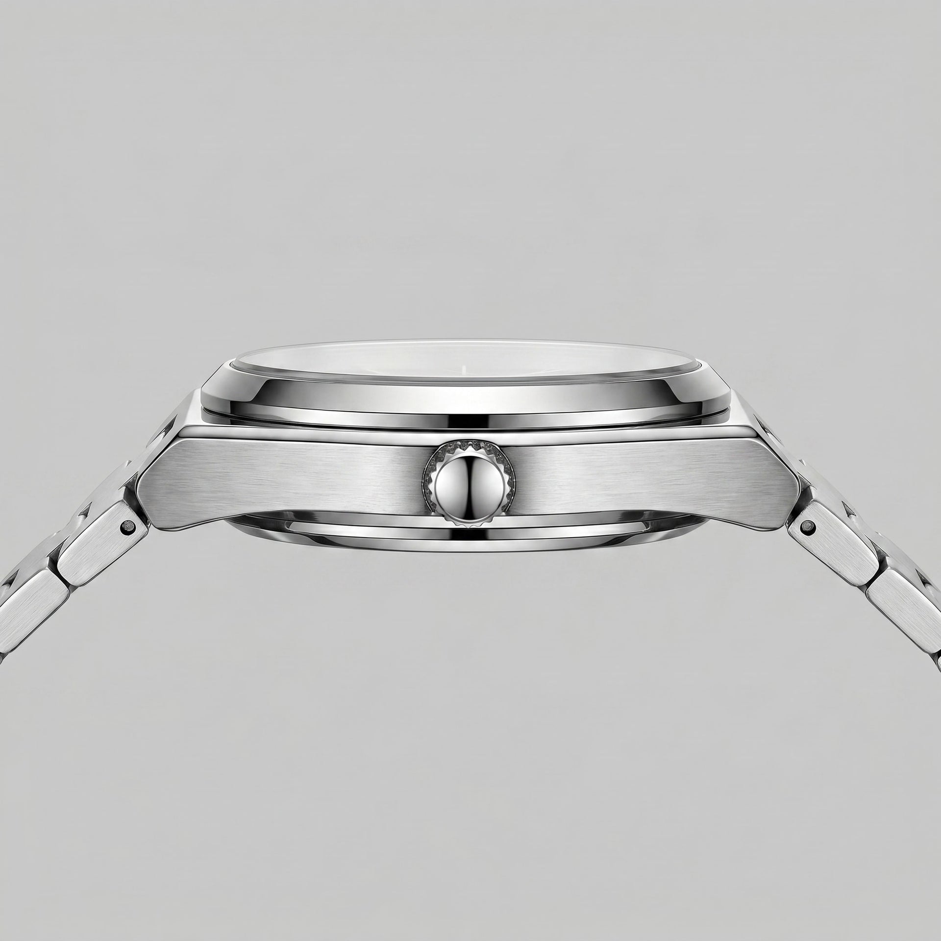 Herren Armbanduhr mit Edelstahlarmband und Tag-Datum-Anzeige | Heiner