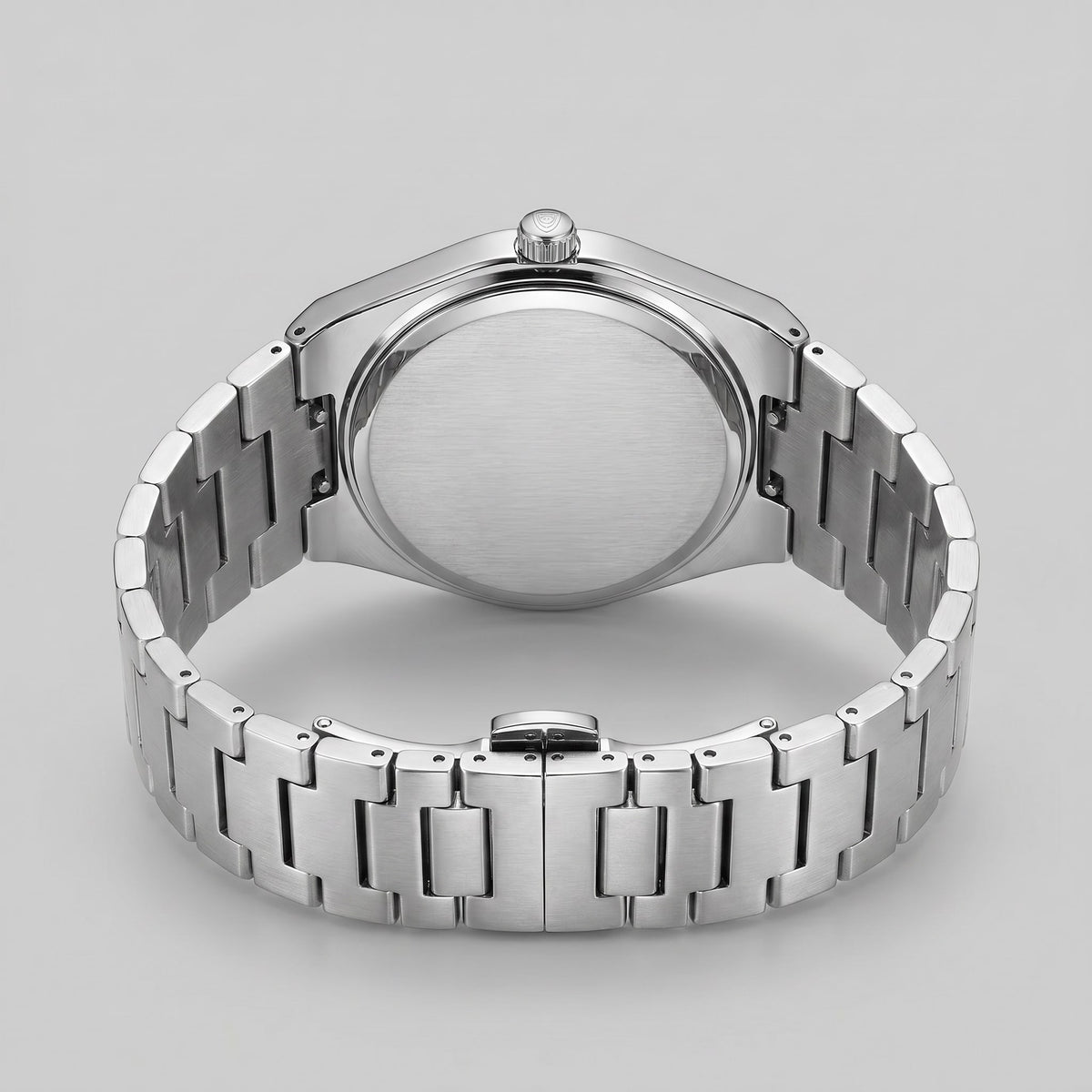 Herren Armbanduhr mit Edelstahlarmband und Tag-Datum-Anzeige | Heiner_28