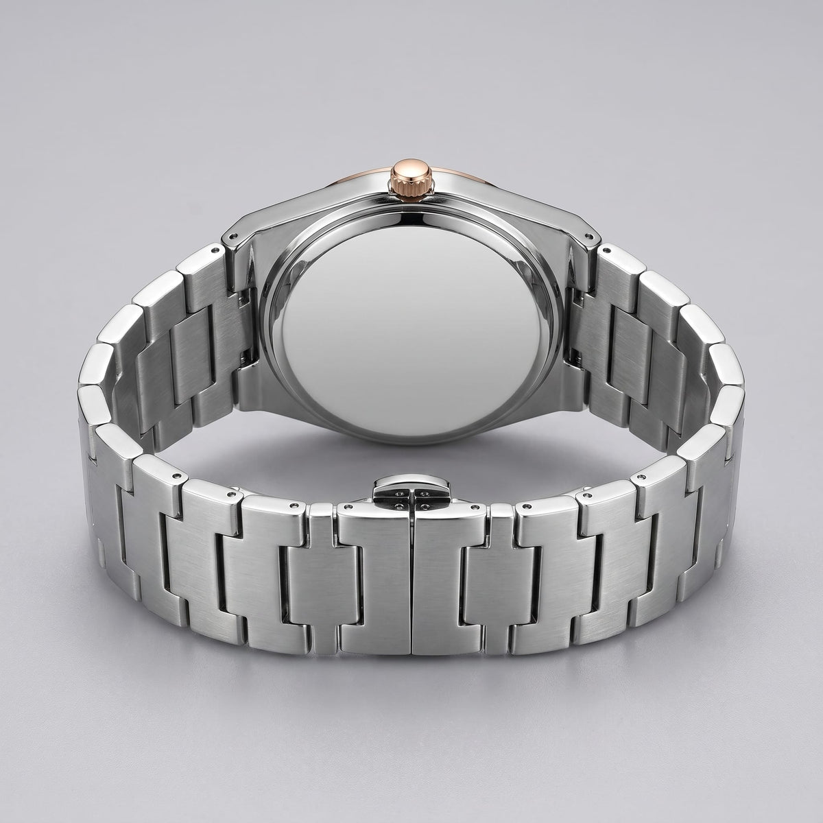 Herren Armbanduhr mit Edelstahlarmband und Tag-Datum-Anzeige | Heiner_3