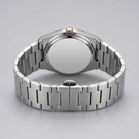 Herren Armbanduhr mit Edelstahlarmband und Tag-Datum-Anzeige | Heiner