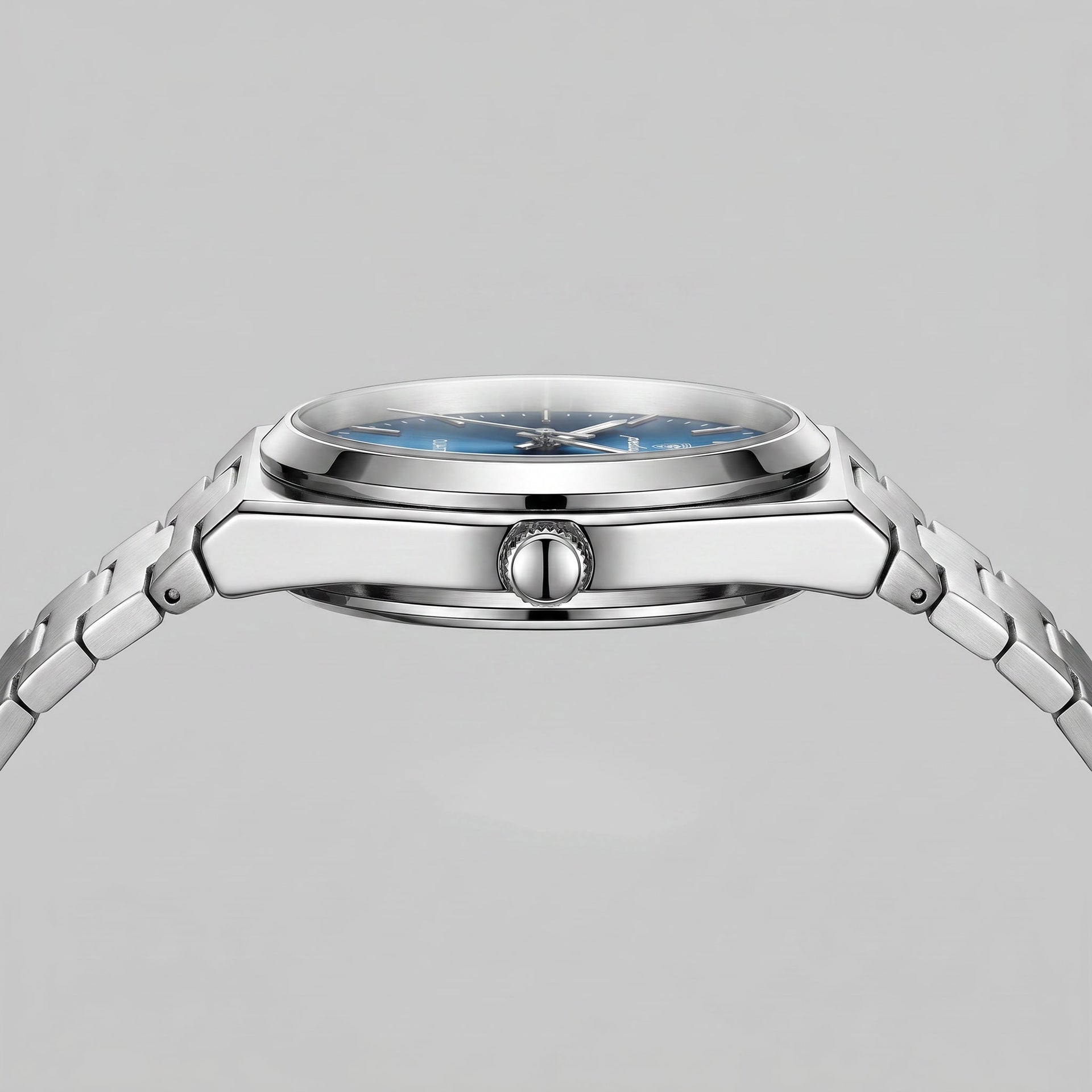 Herren Armbanduhr mit Edelstahlarmband und Tag-Datum-Anzeige | Heiner