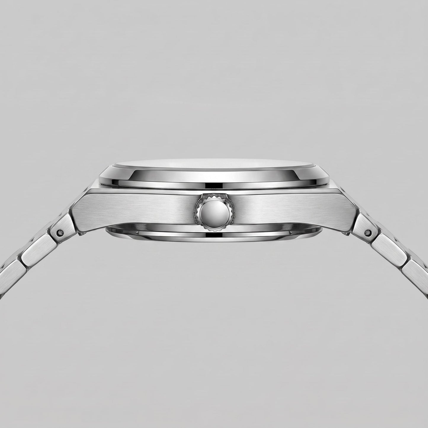 Herren Armbanduhr mit Edelstahlarmband und Tag-Datum-Anzeige | Heiner_42
