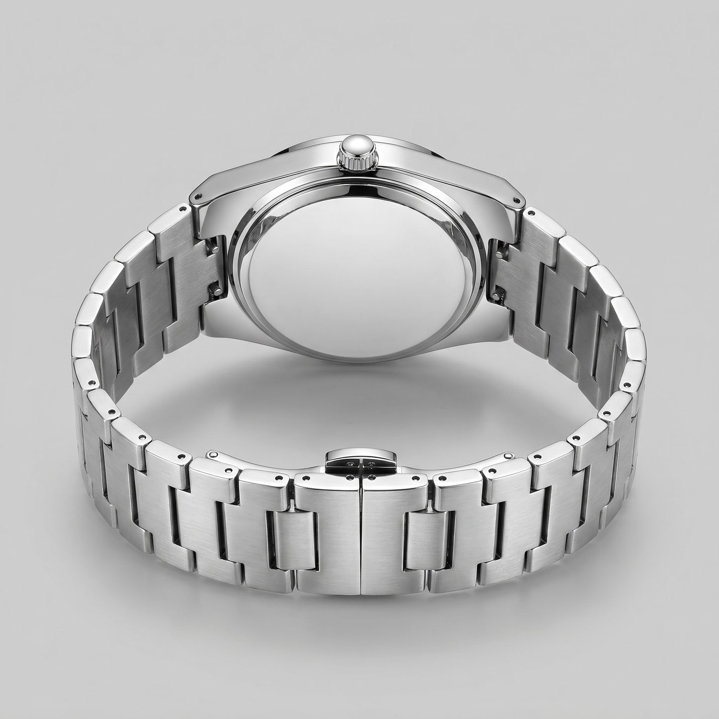 Herren Armbanduhr mit Edelstahlarmband und Tag-Datum-Anzeige | Heiner_43