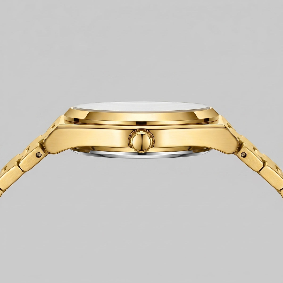 Herren Armbanduhr mit Edelstahlarmband und Tag-Datum-Anzeige | Heiner