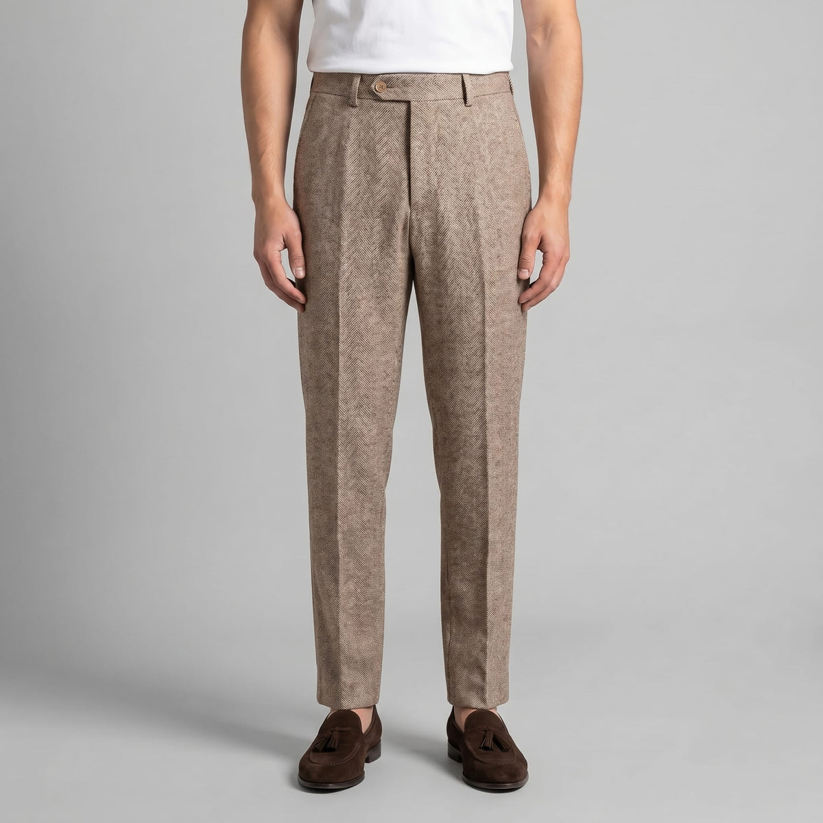 Herren Fischgrathose mit Bundfalten | Mathias_11