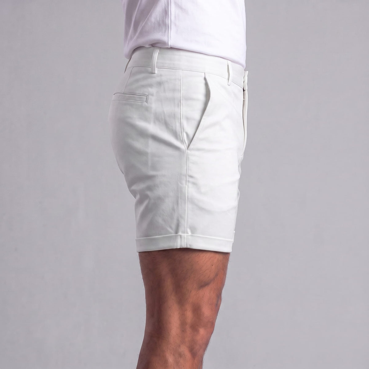 Herren Chino-Shorts mit Umschlagsaum | Steffen