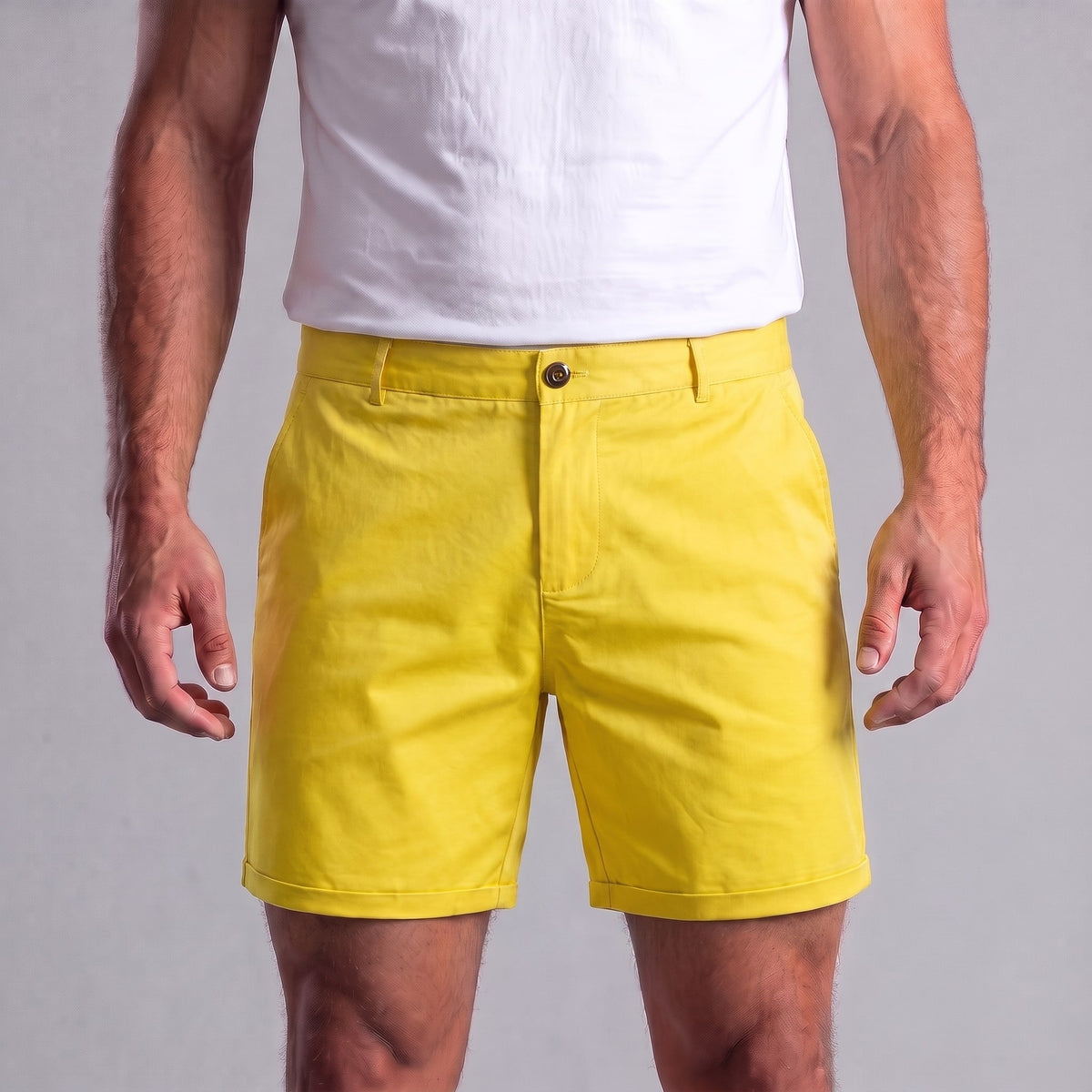 Herren Chino-Shorts mit Umschlagsaum | Steffen