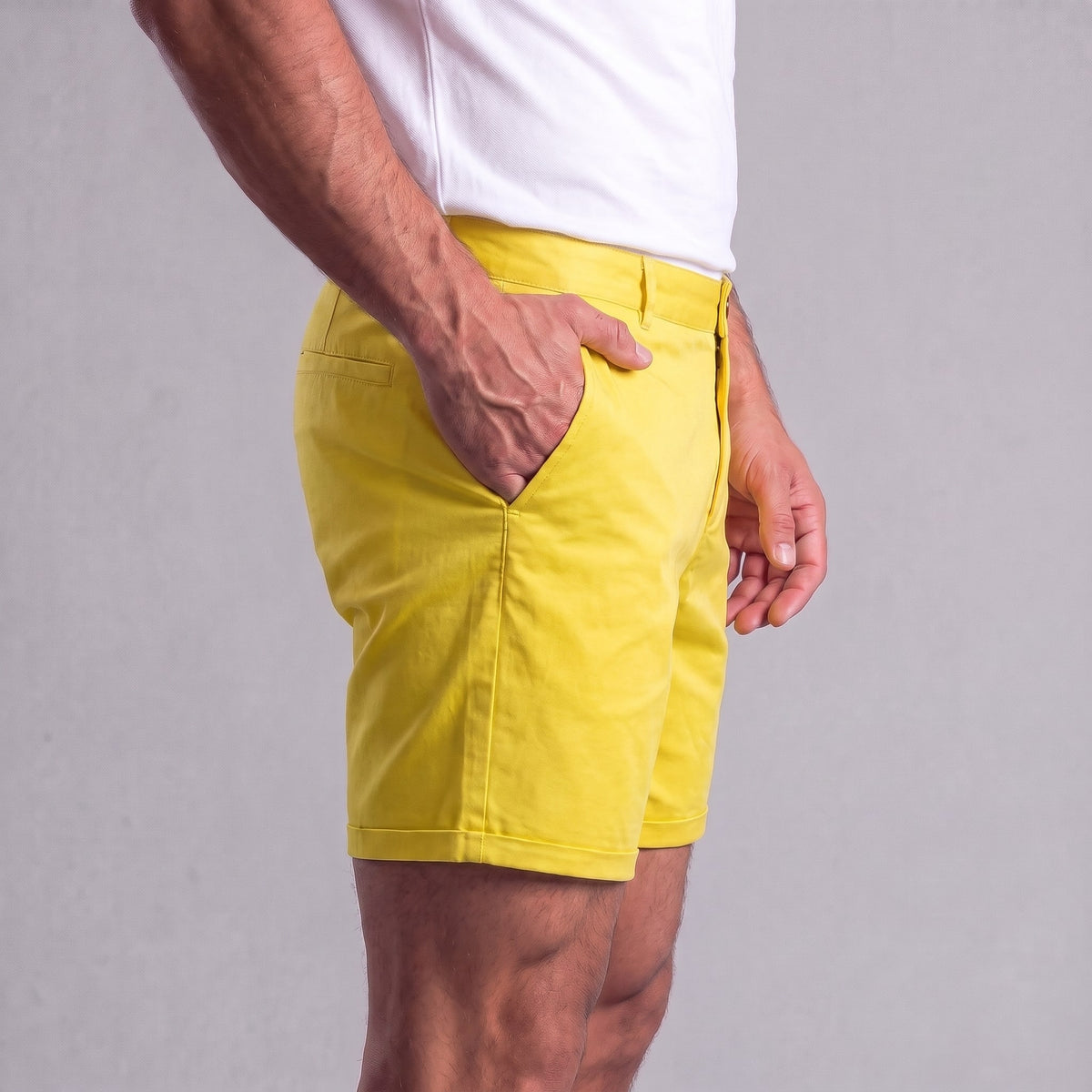 Herren Chino-Shorts mit Umschlagsaum | Steffen_28