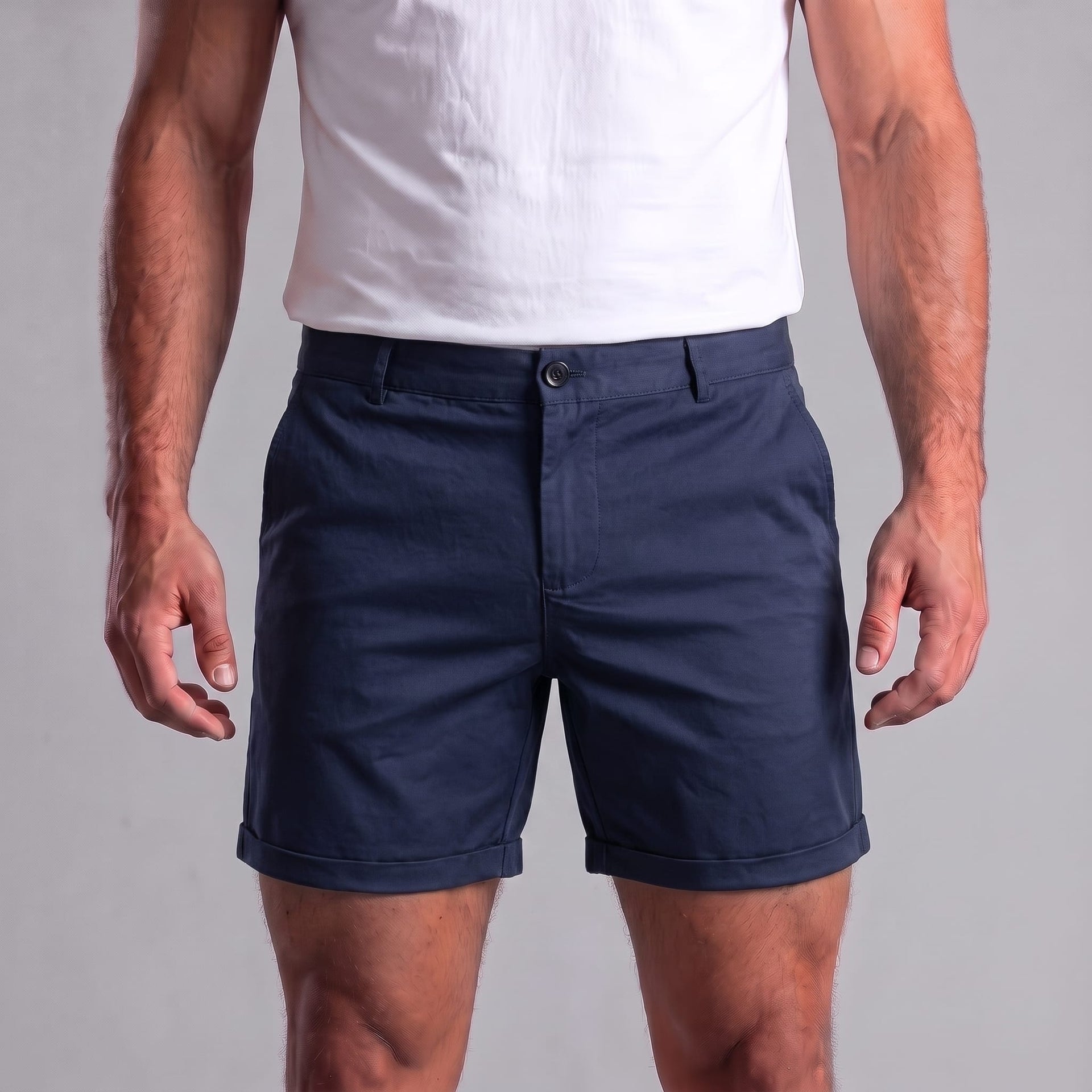 Herren Chino-Shorts mit Umschlagsaum | Steffen