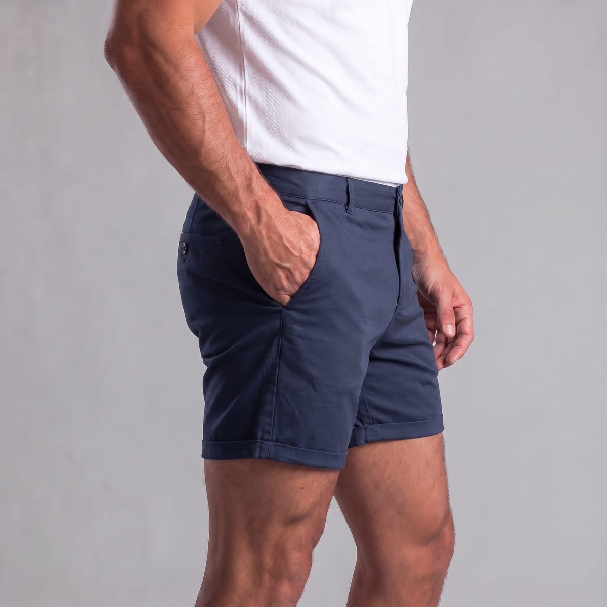 Herren Chino-Shorts mit Umschlagsaum | Steffen