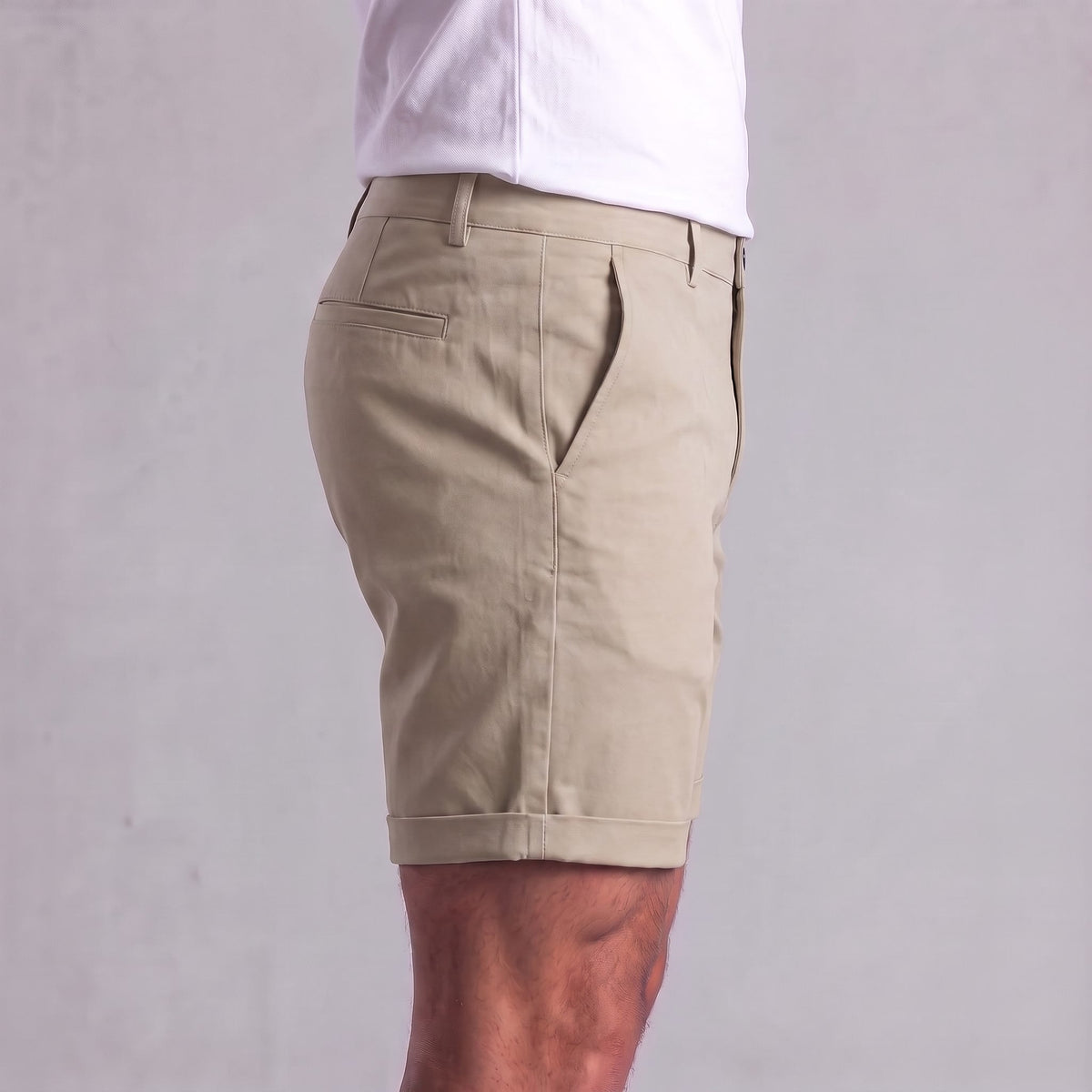 Herren Chino-Shorts mit Umschlagsaum | Steffen