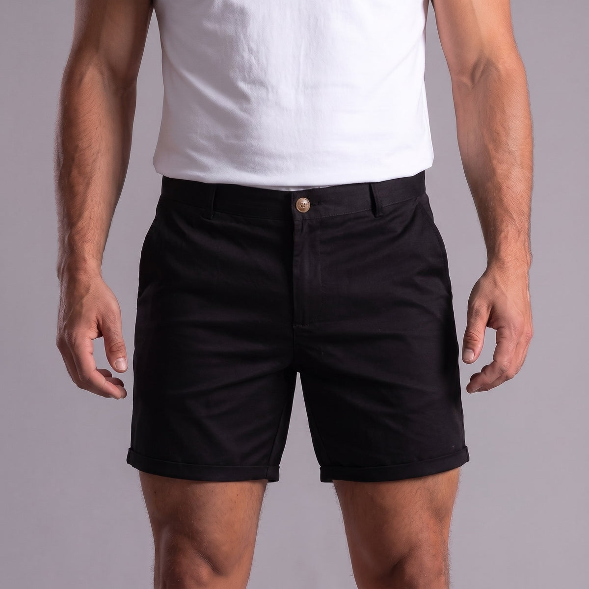 Herren Chino-Shorts mit Umschlagsaum | Steffen