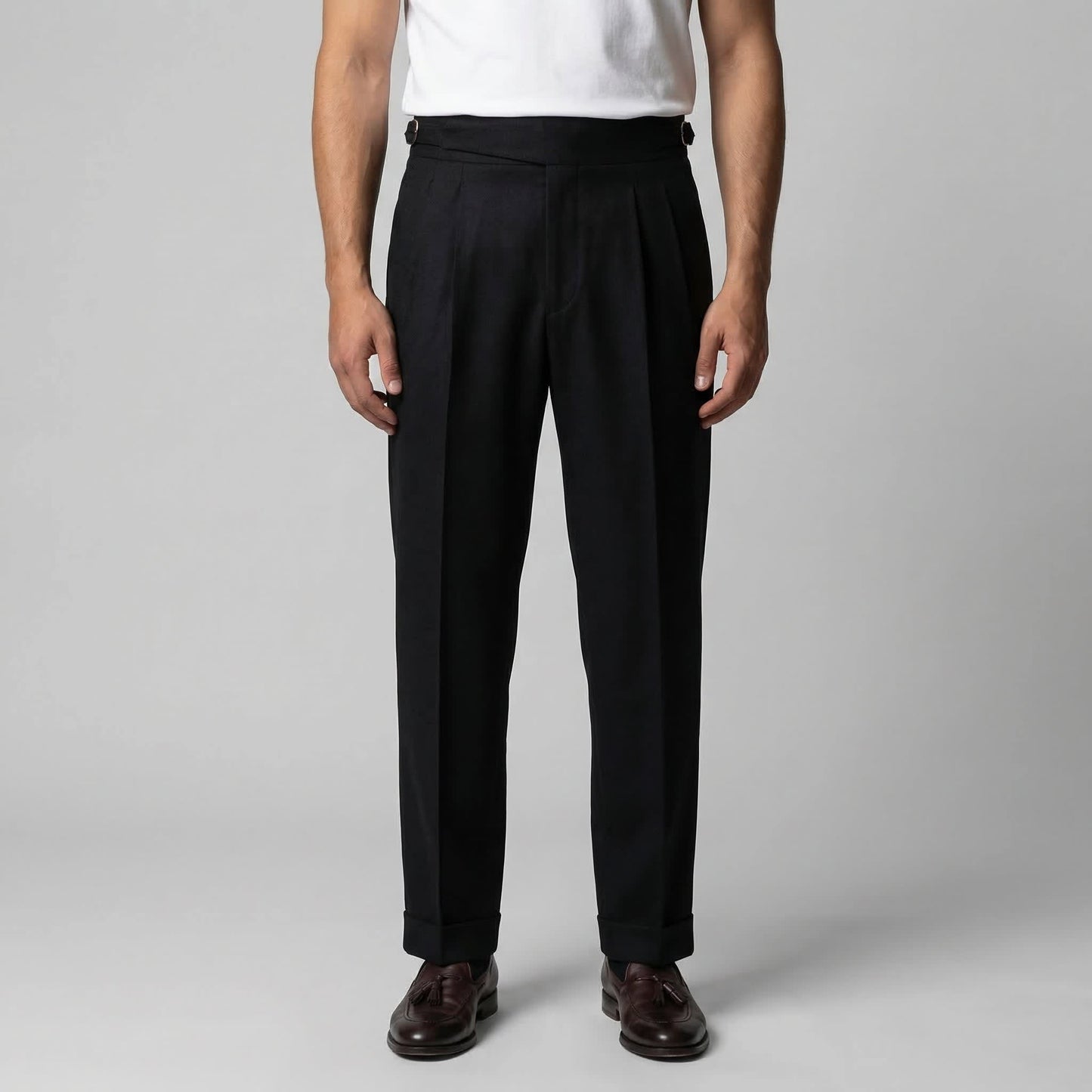 Herren Bundfaltenhose mit Umschlag | Matthes_11