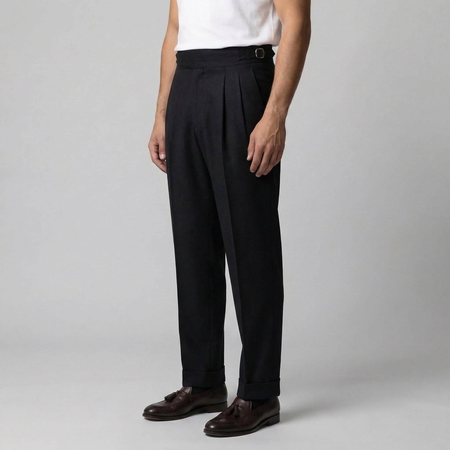 Herren Bundfaltenhose mit Umschlag | Matthes_12