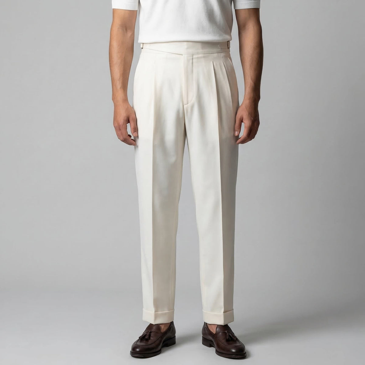 Herren Bundfaltenhose mit Umschlag | Matthes_16