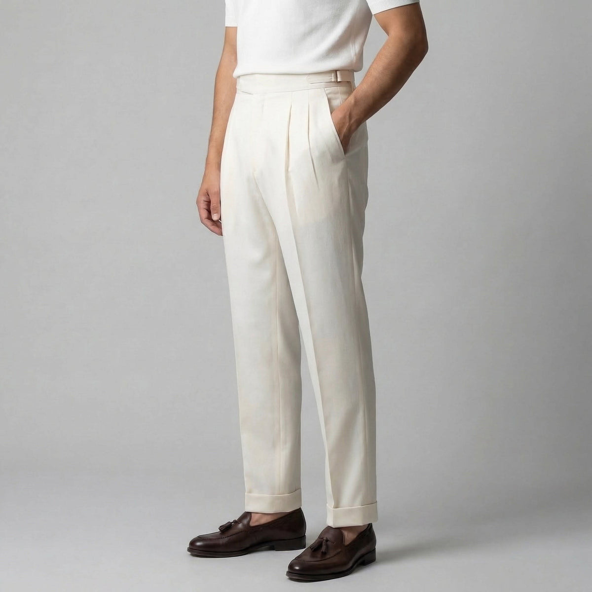 Herren Bundfaltenhose mit Umschlag | Matthes_17