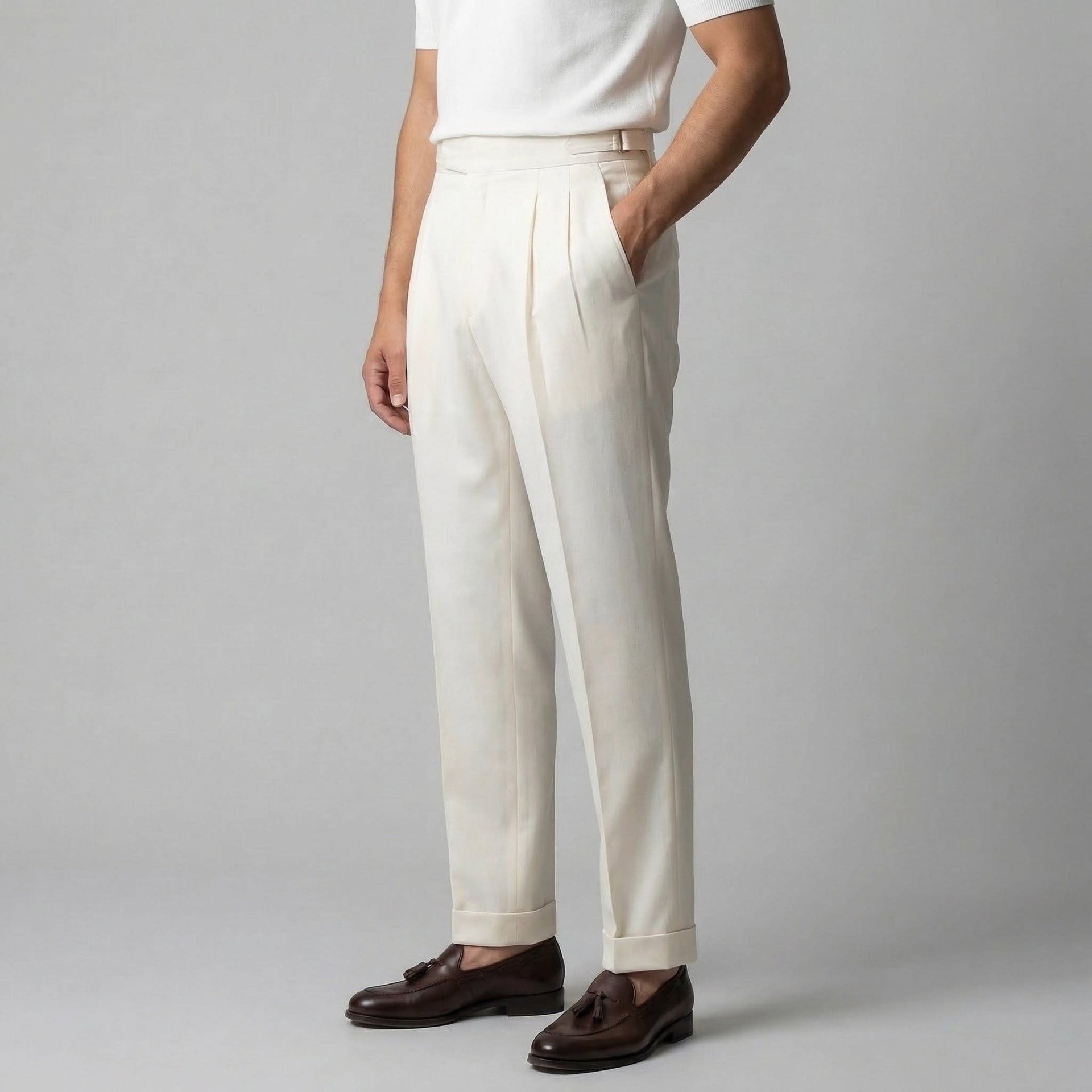 Herren Bundfaltenhose mit Umschlag | Matthes