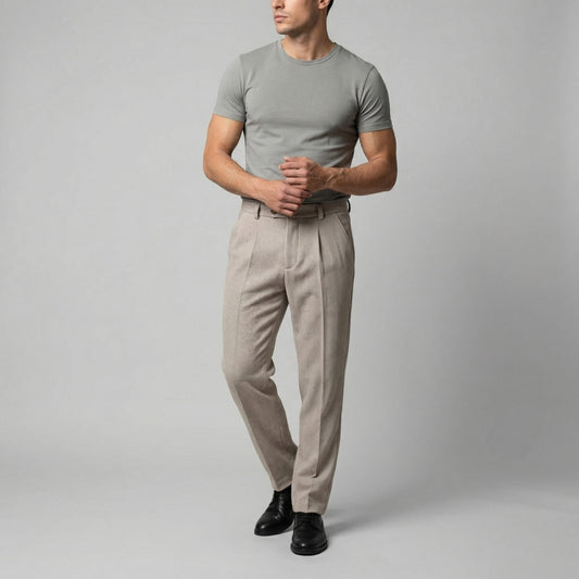 Herren Fischgrathose mit schmalem Bein | Arno_1