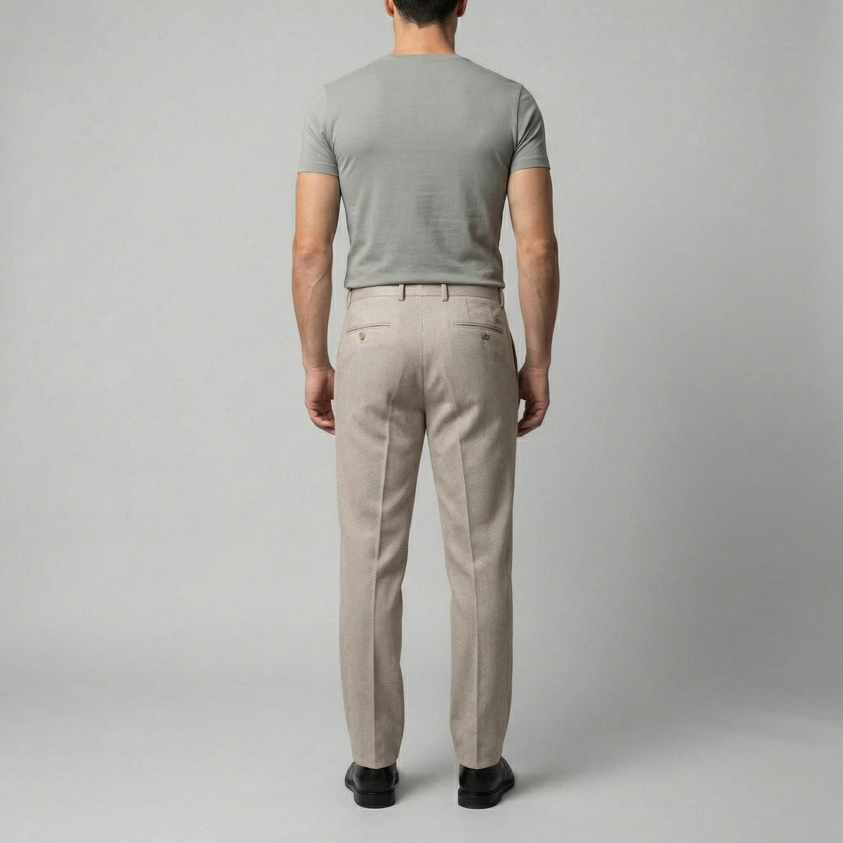 Herren Fischgrathose mit schmalem Bein | Arno_3