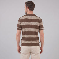 Herren Strickpoloshirt mit offenem Kragen | Timo