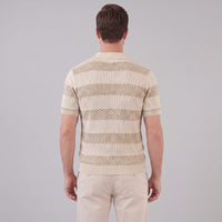 Herren Strickpoloshirt mit offenem Kragen | Timo
